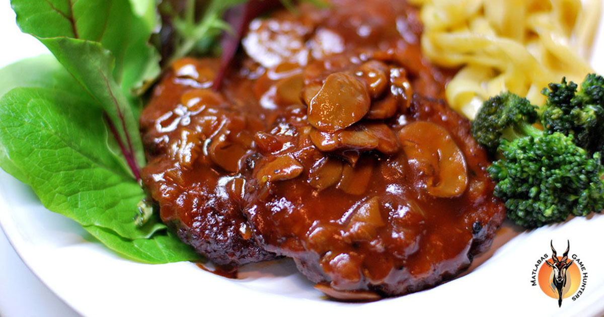 Kudu Fillet and Mushroom Sauce